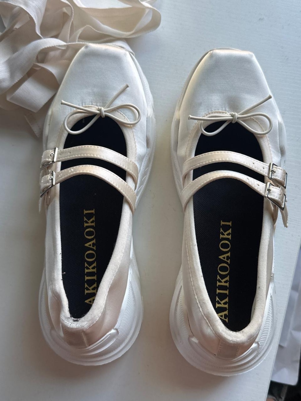 AKIKOAOKI Giselle ivory ballet sneakers - Picture 2 of 6